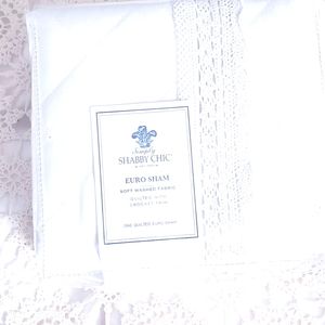 Shabby chic European sham 26x26 white